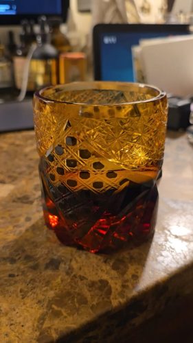 Black Warrior Whiskey Glass | Hand-cut black crystal photo review