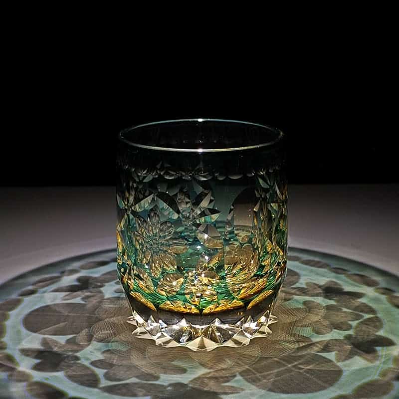 Starburst Handcrafted Seika Kasane Whisky Glass With Wooden Box - Image 4