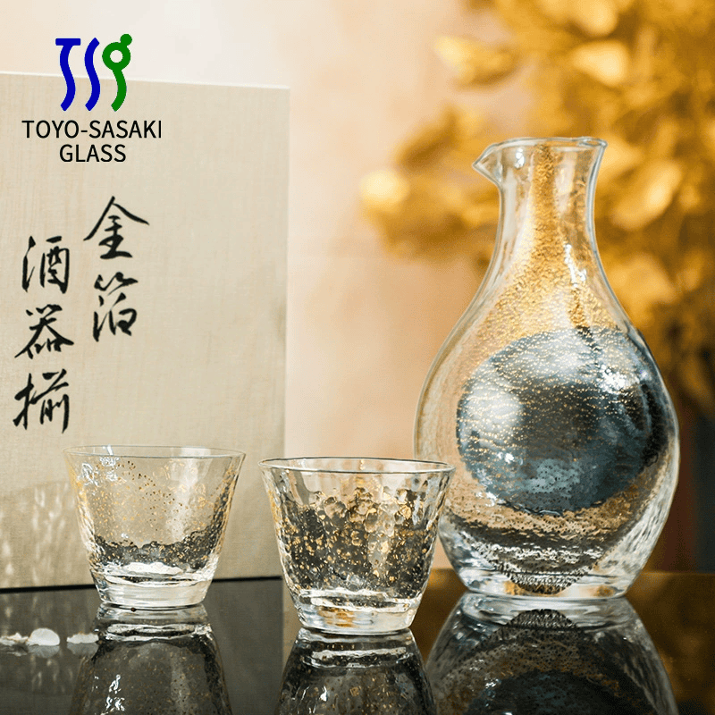 Toyo-Sasaki Golden Sapphire Galaxy Cold Sake Set - Main Image
