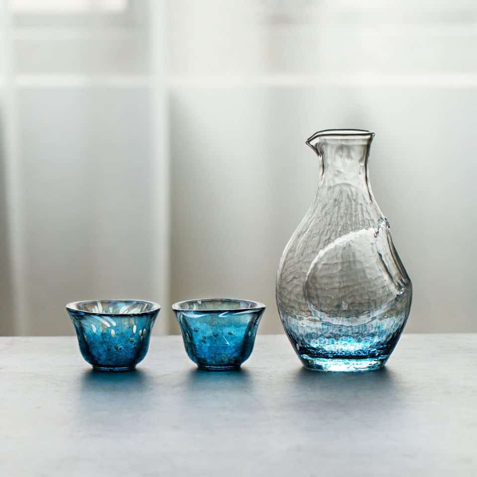 Toyo-Sasaki Sapphire Cold Sake Set - Main Image