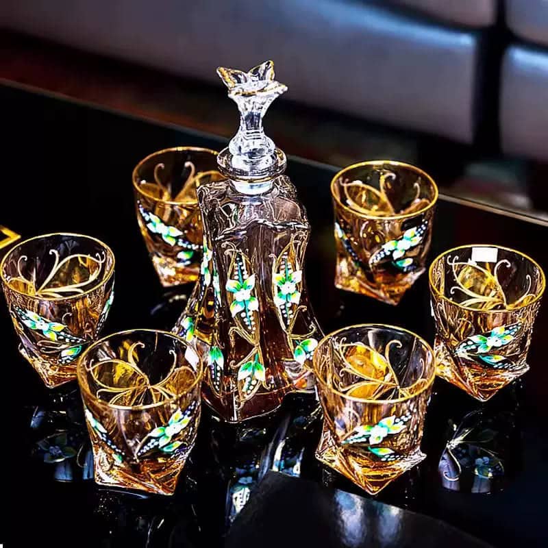 Bohemia Crystalite Butterfly Whisky Decanter Set - Image 15