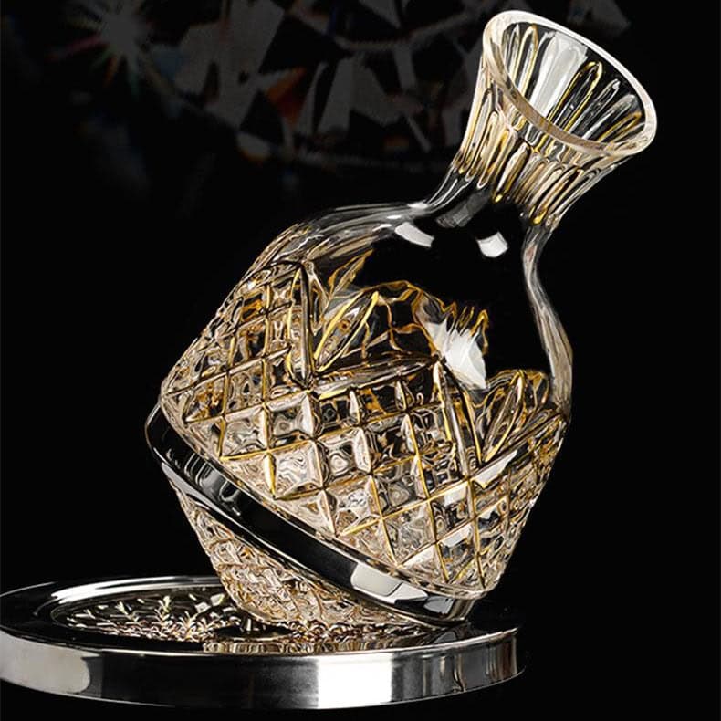 Cristal D'Arques Golden Vine Crystal Wine Glasses With Decanter Sets - Image 4