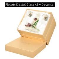 Flower Crystal Wine Glass x2 + Decanter (Gift Box)
