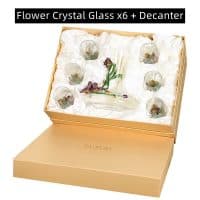 Flower Crystal Glass x6 + Decanter (Gift Box)