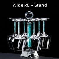 6x Wide Glasses with 1x Stand