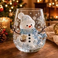 Blue Snowman 3D