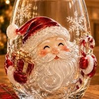 Santa with Cane 3D